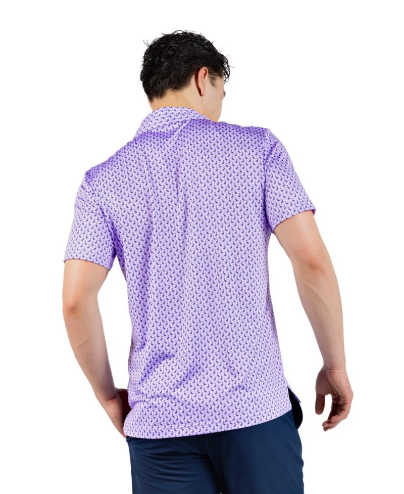 Men's Byrds Printed Performance PoloShirts