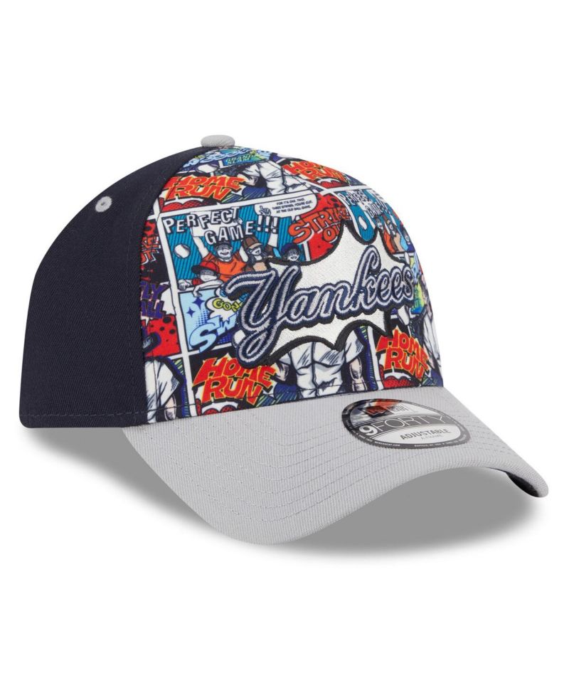 Men's Navy/Gray New York Yankees 2025 MLB Diamond Hero Edition A-Frame 9FORTY Adjustable Hat