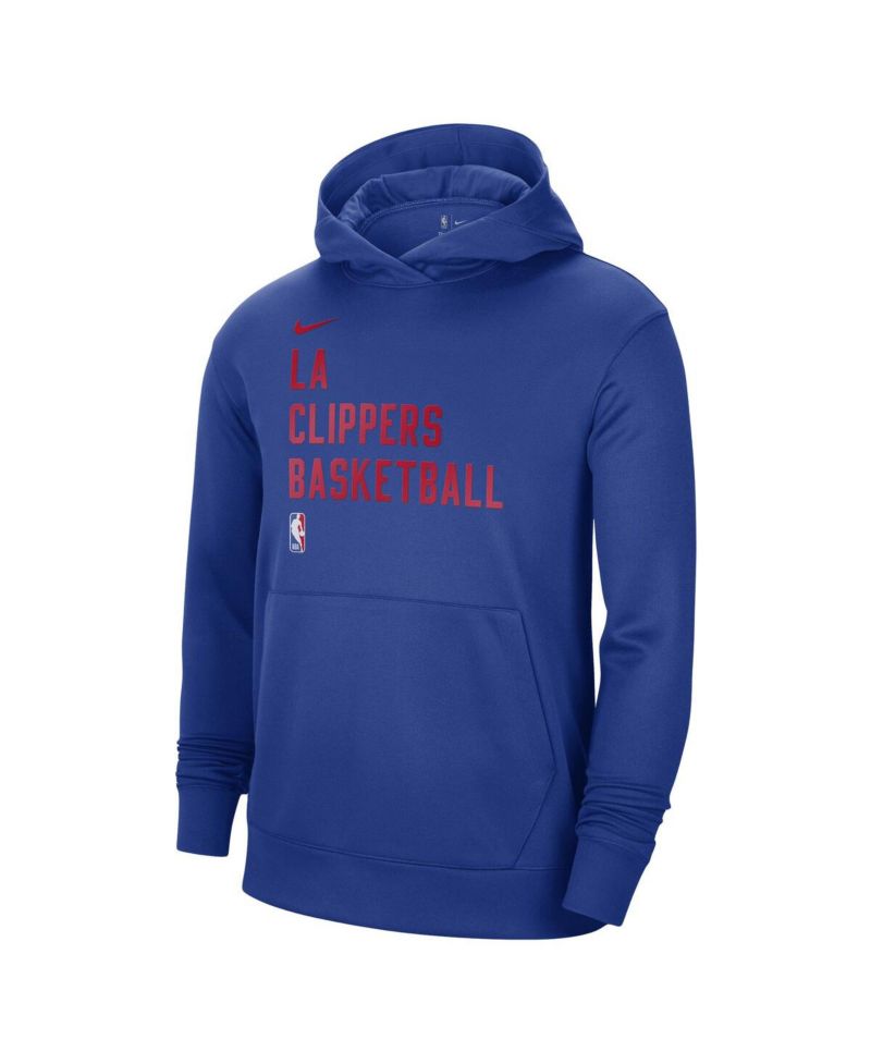 Men's and Women's Blue LA Clippers 2023/24 Performance Spotlight On-Court Practice Pullover Hoodie