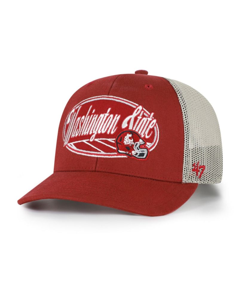 Men's and Women's '47 Crimson Washington State Cougars Enfield Adjustable Trucker Hat