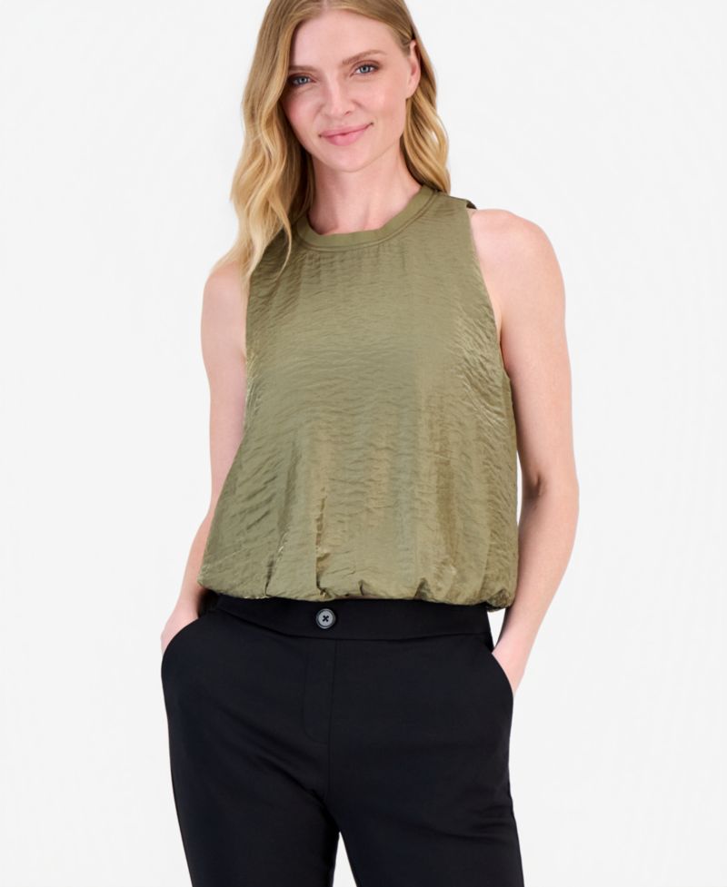 Women's Sleeveless Wave Bubble Top