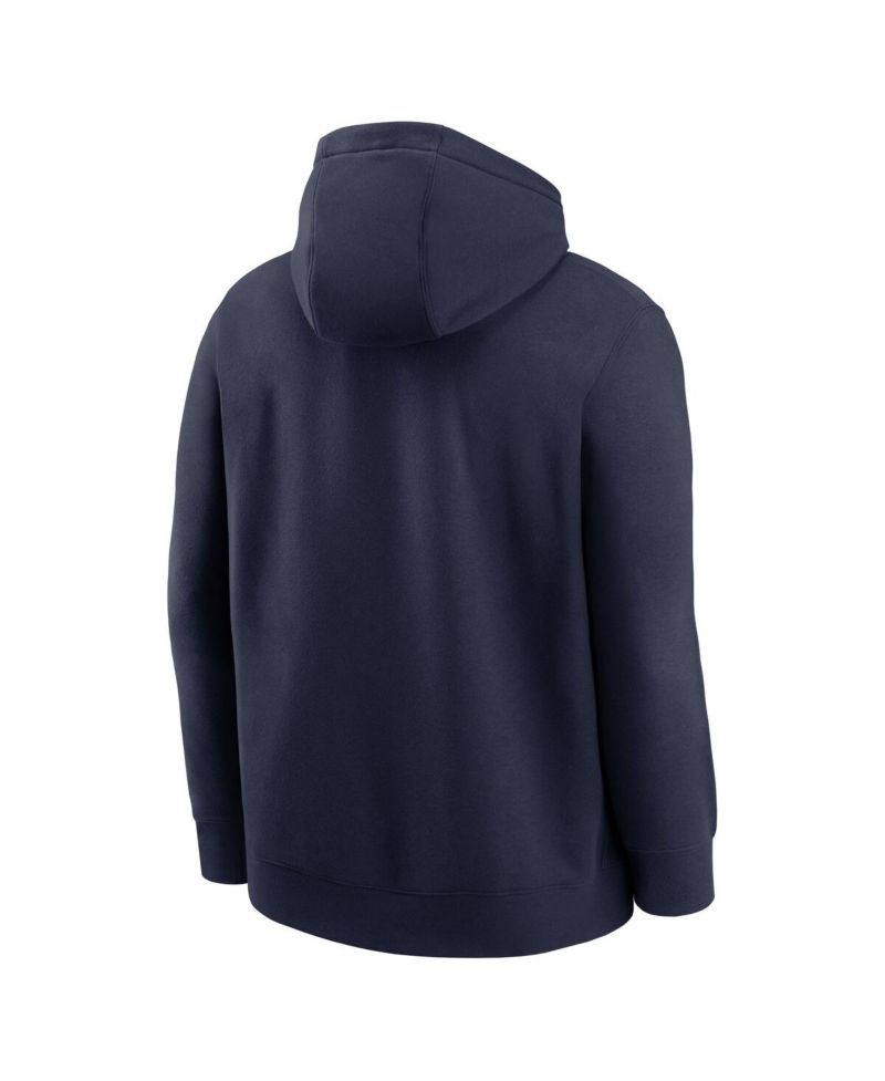Men's Navy Tennessee Titans Busted Play Club Fleece Pullover Hoodie