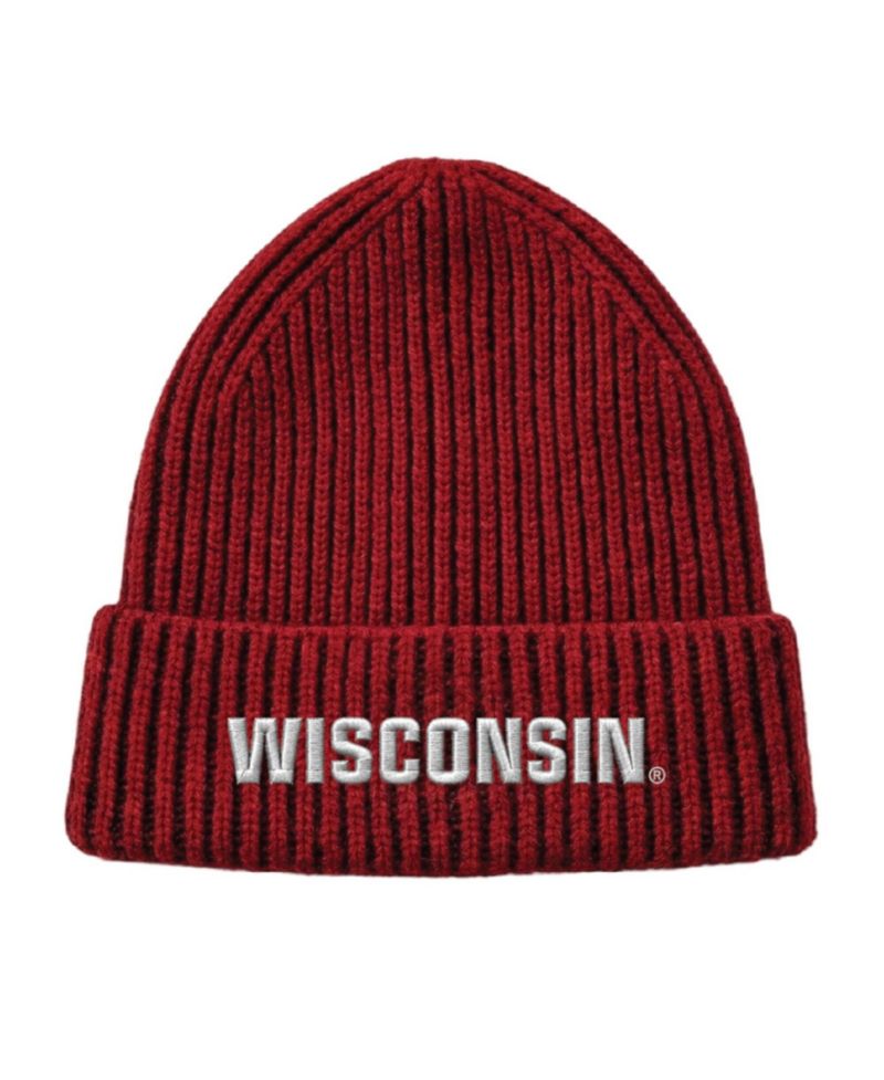 Men's and Women's Red Wisconsin Badgers 2026 Lambeau Field Collection Knit Cuffed Beanie Hat