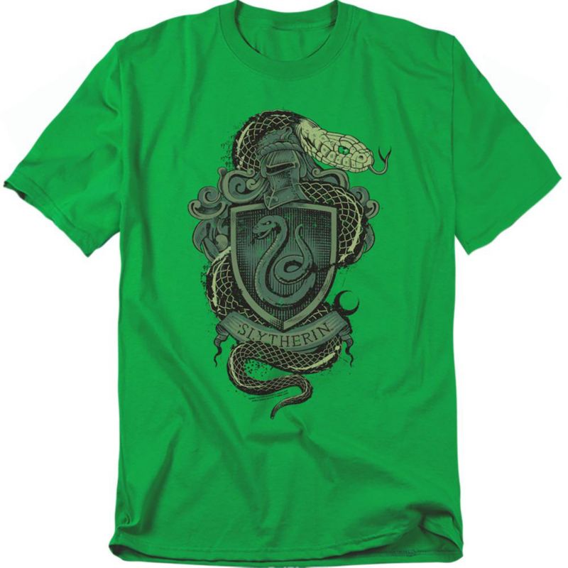 Men's Vintage Slytherin Shield Crest T Shirt