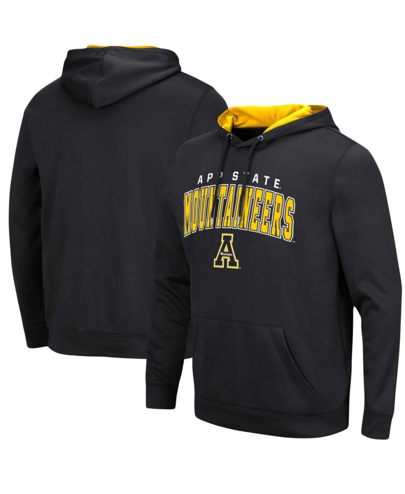 Men's Black Appalachian State Mountaineers Resistance Pullover Hoodie