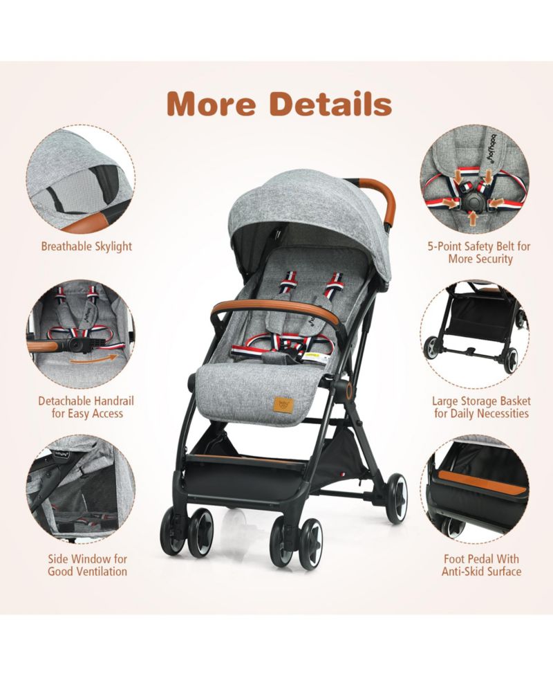 Lightweight Baby Stroller Aluminium Frame for Home Office Use