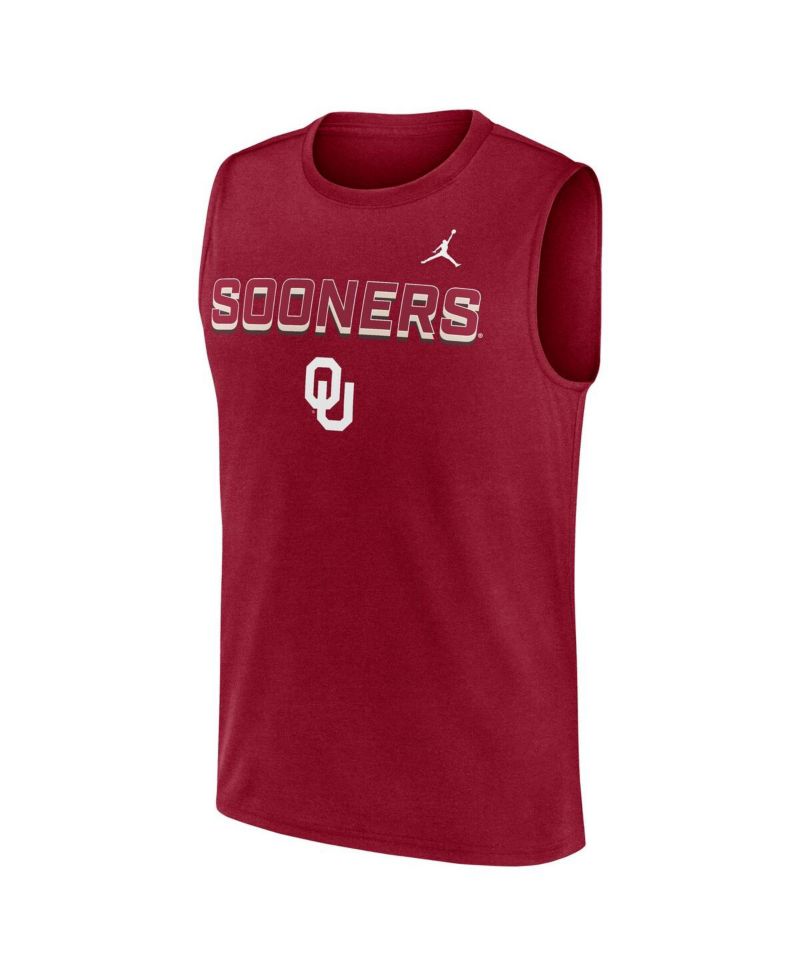 Men's Crimson Oklahoma Sooners Primetime Tricode Legend Dri-FIT Tank Top