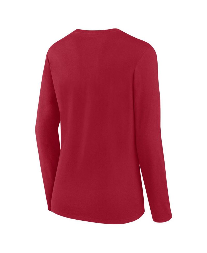 Women's Scarlet San Francisco 49ers Long Sleeve Scoop Neck T-Shirt