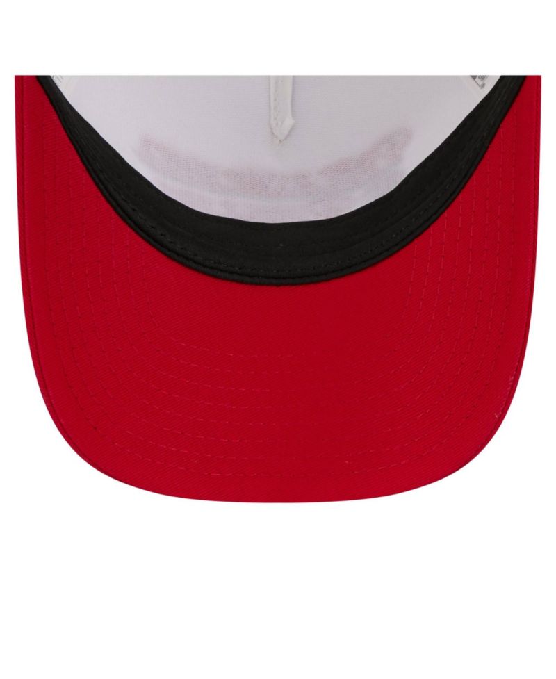 Women's Light Beige/Red Philadelphia Phillies Retro 9FORTY M-Crown A-Frame Trucker Adjustable Hat