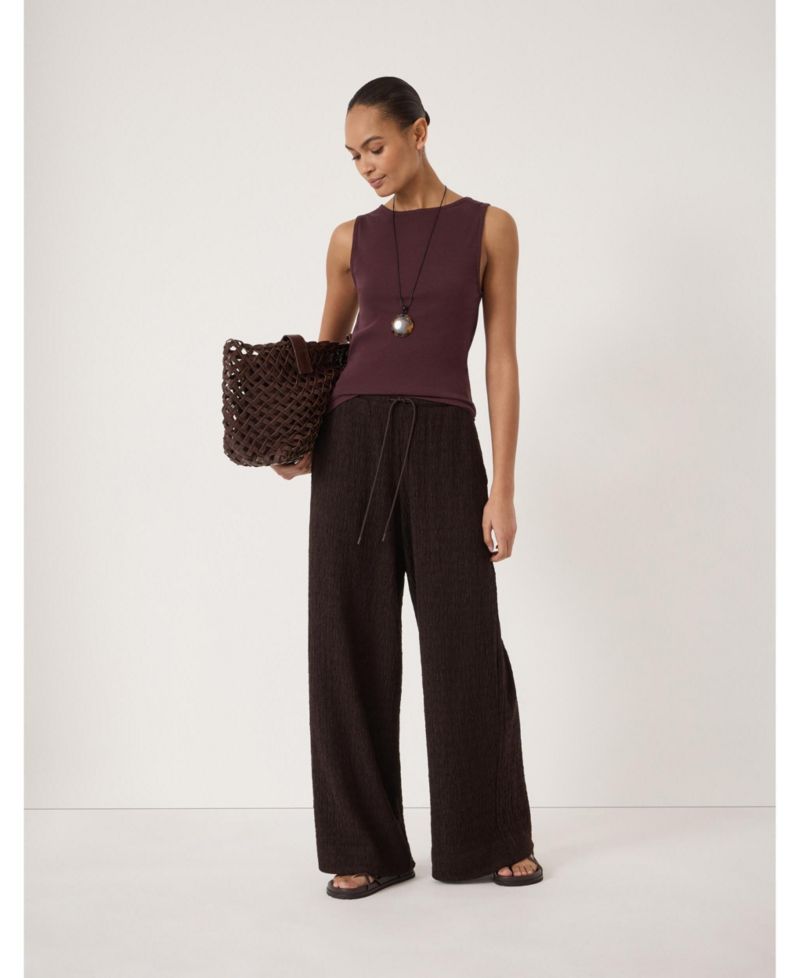 Women's Aria Textured Jersey Wide Leg Pants