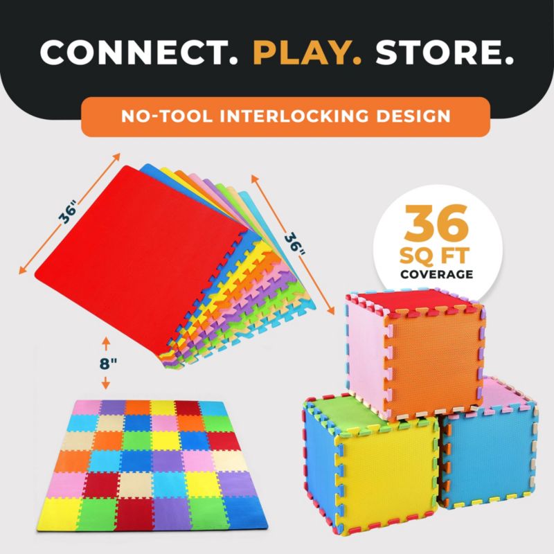 Thick Interlocking Puzzle Foam Exercise Play Mats