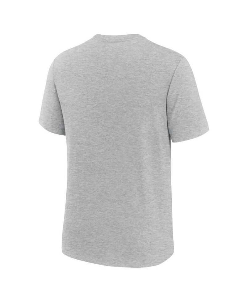 Men's Heather Gray Detroit Lions Long Pass Tri-Blend T-Shirt