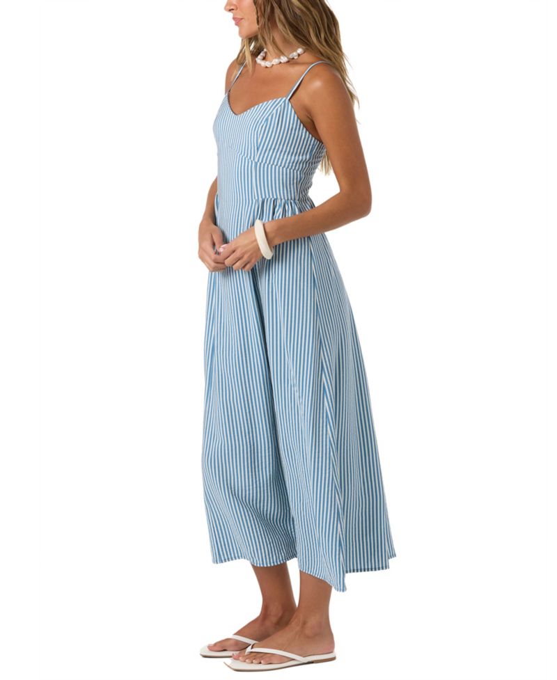 Women's Linden Stripe Sweetheart Neck Dress