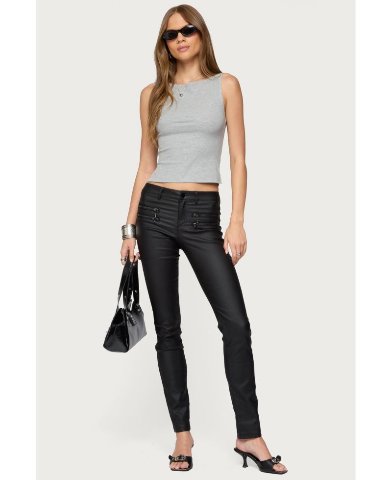 Womens Elliana Side Slit Tank Top