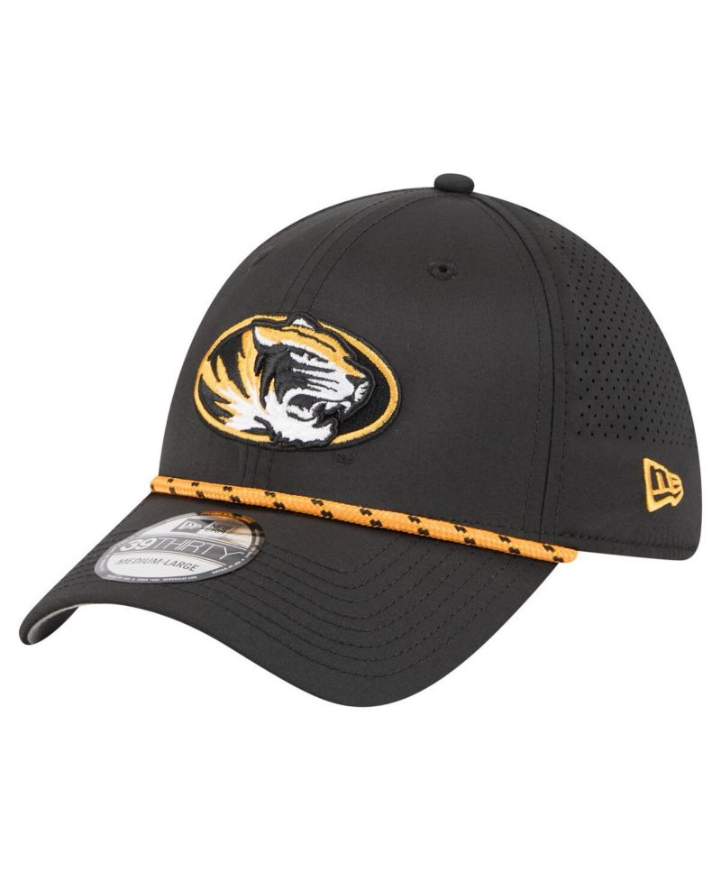 Men's Black Missouri Tigers Rope 39THIRTY Flex Hat