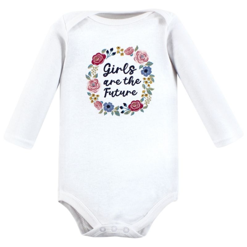 Baby Girls Hudson Cotton Long-Sleeve Bodysuits 7-Pack