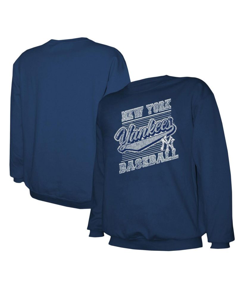 Men's Navy New York Yankees Pullover Sweatshirt