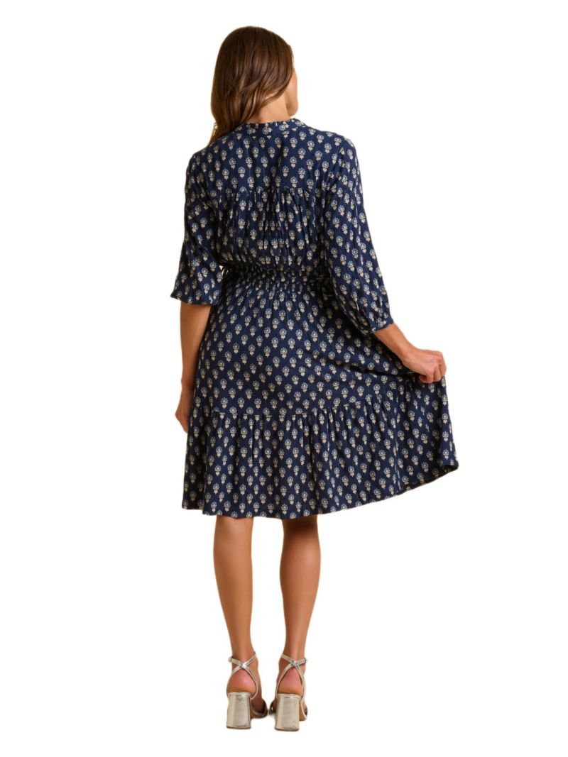 Women's Alpine 3/4 Sleeve Drawstring Waist Dress