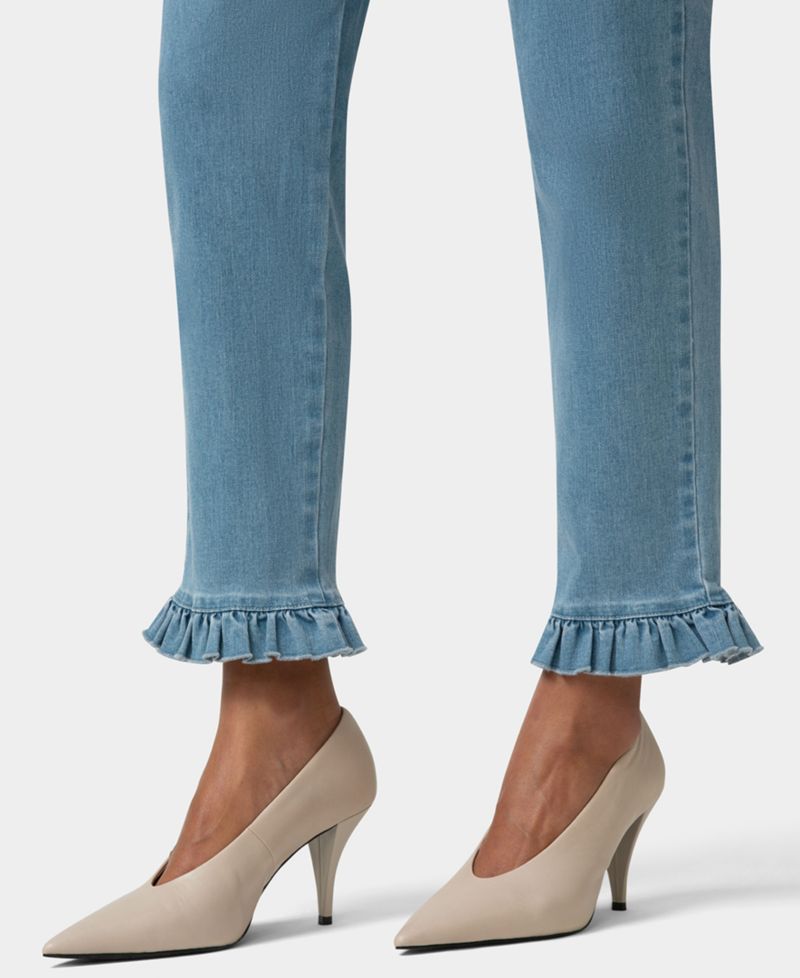 Women's Ruffle Denim Skimmer Pull-On Pant