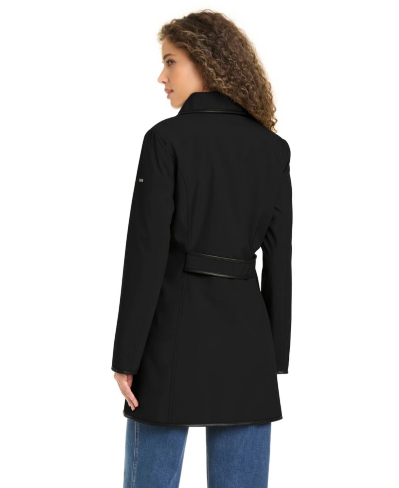 Women's Zip-Up Buttoned Softshell Coat