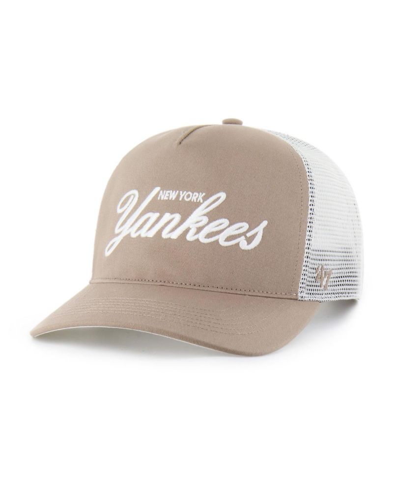 Men's Brown New York Yankees Foundational Mesh Hitch Adjustable Hat