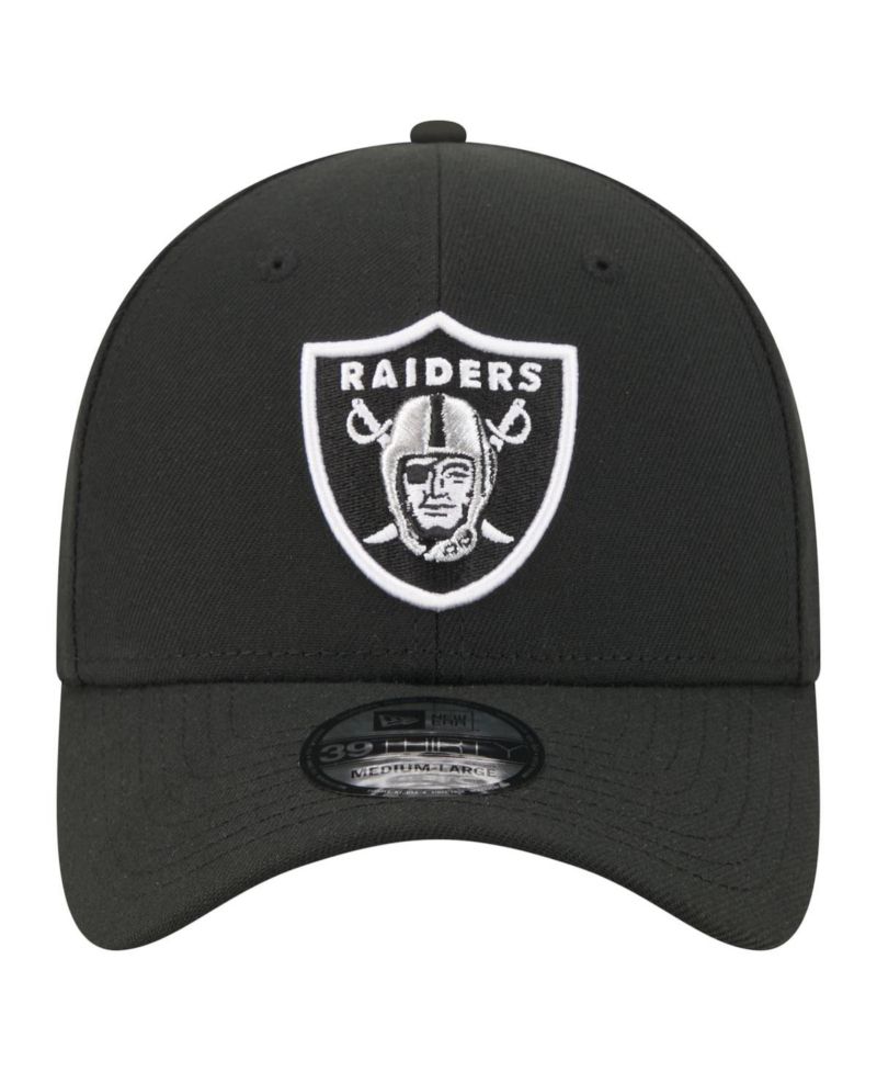 Men's Black Las Vegas Raiders Core Team 39THIRTY Flex Hat