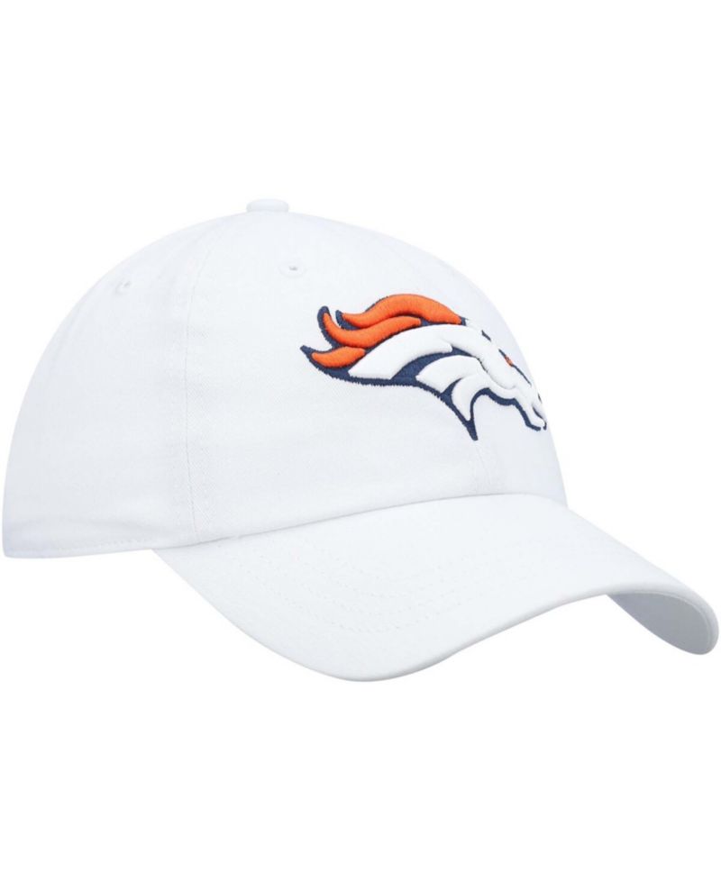 Women's White Denver Broncos Miata Clean Up Logo Adjustable Hat