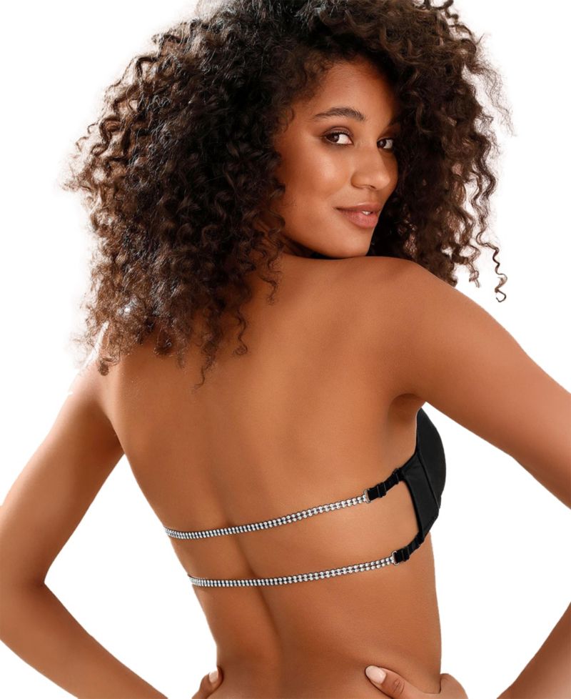 Women's Rhinestone Removable Pads Push-Up Padded Push-Up Bra