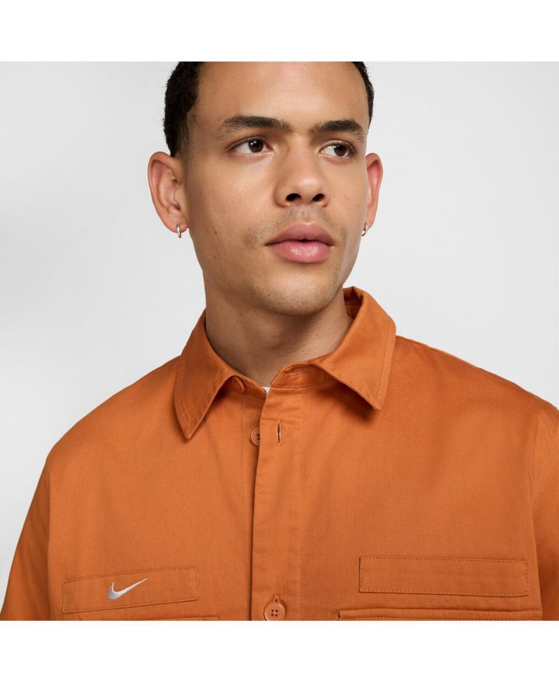 Men's Burnt Orange Club America CA x CA Woven Button-Down Shirt