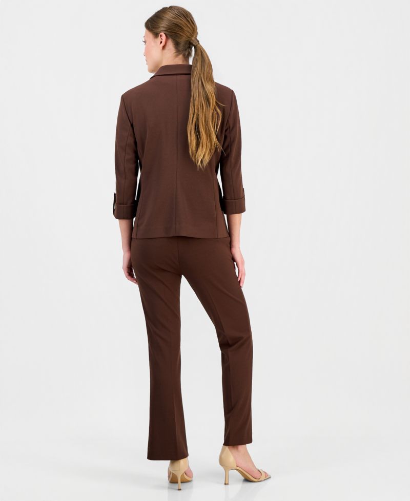 Petite 3/4-Sleeve One-Button Blazer