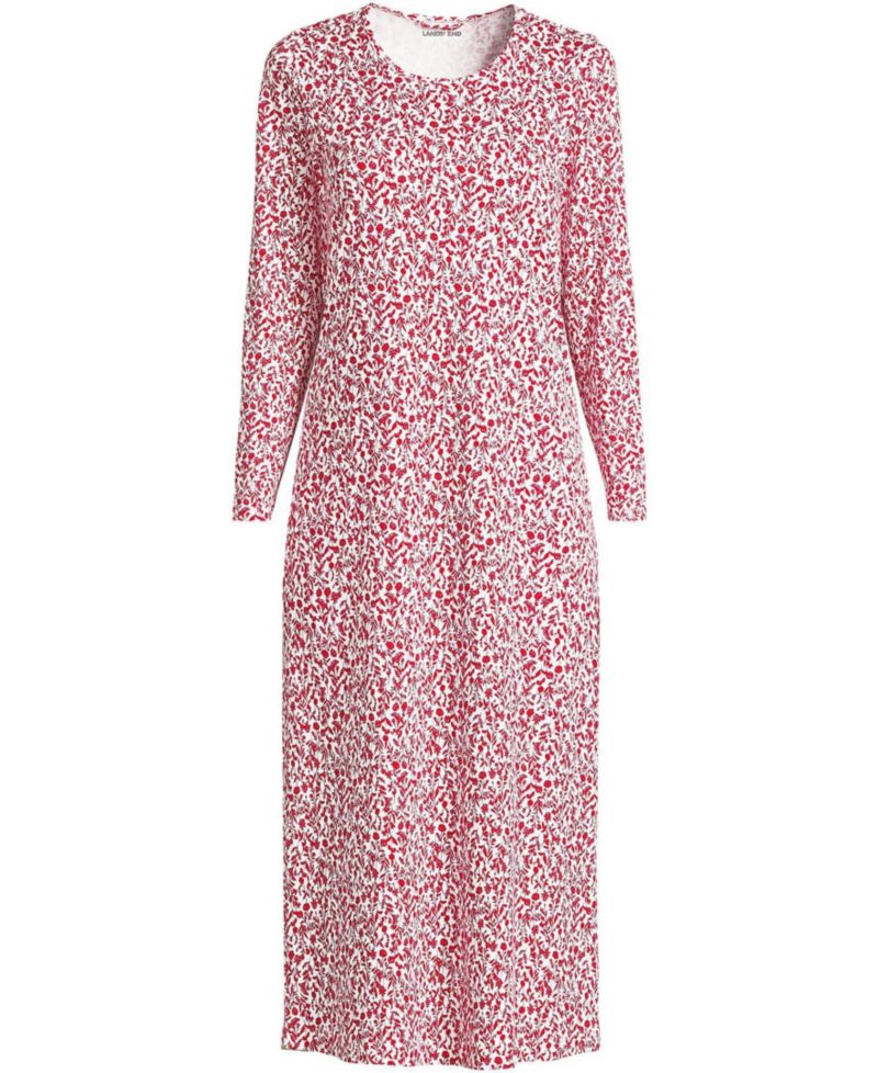 Women's Tall Cotton Long Sleeve Midcalf Nightgown
