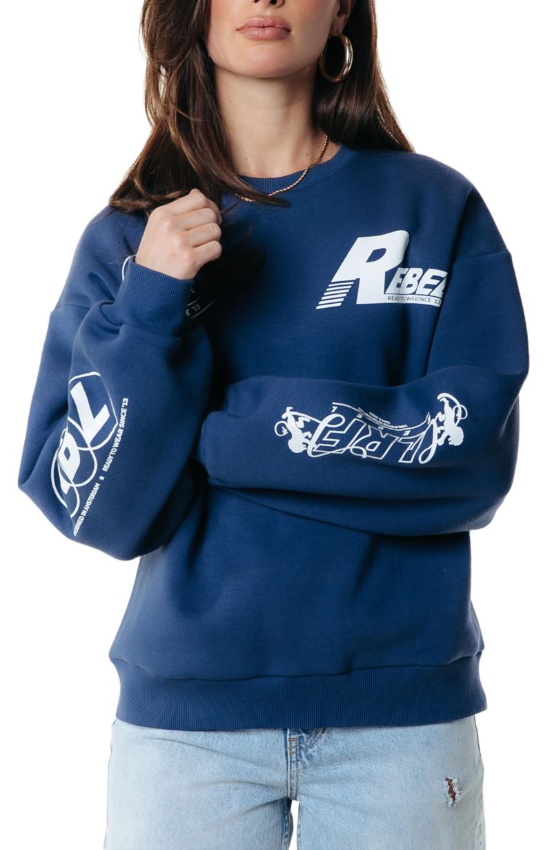 Women's Logos Dropped Shoulder Sweat