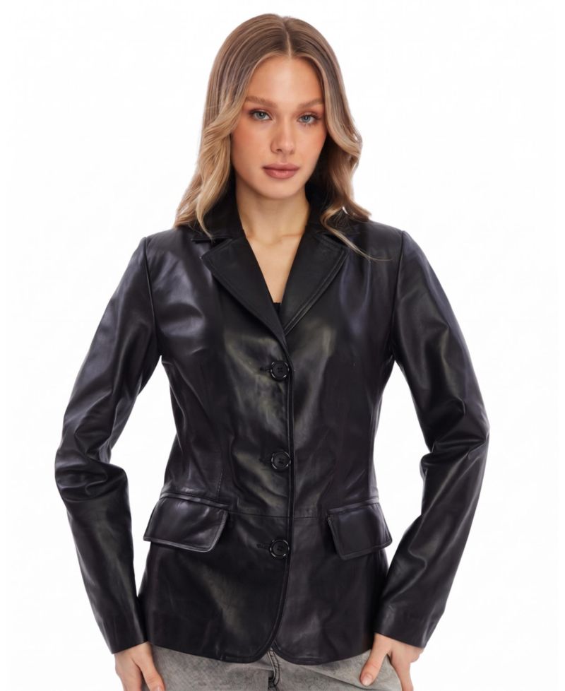 Women's Esther Leather Blazer Jacket