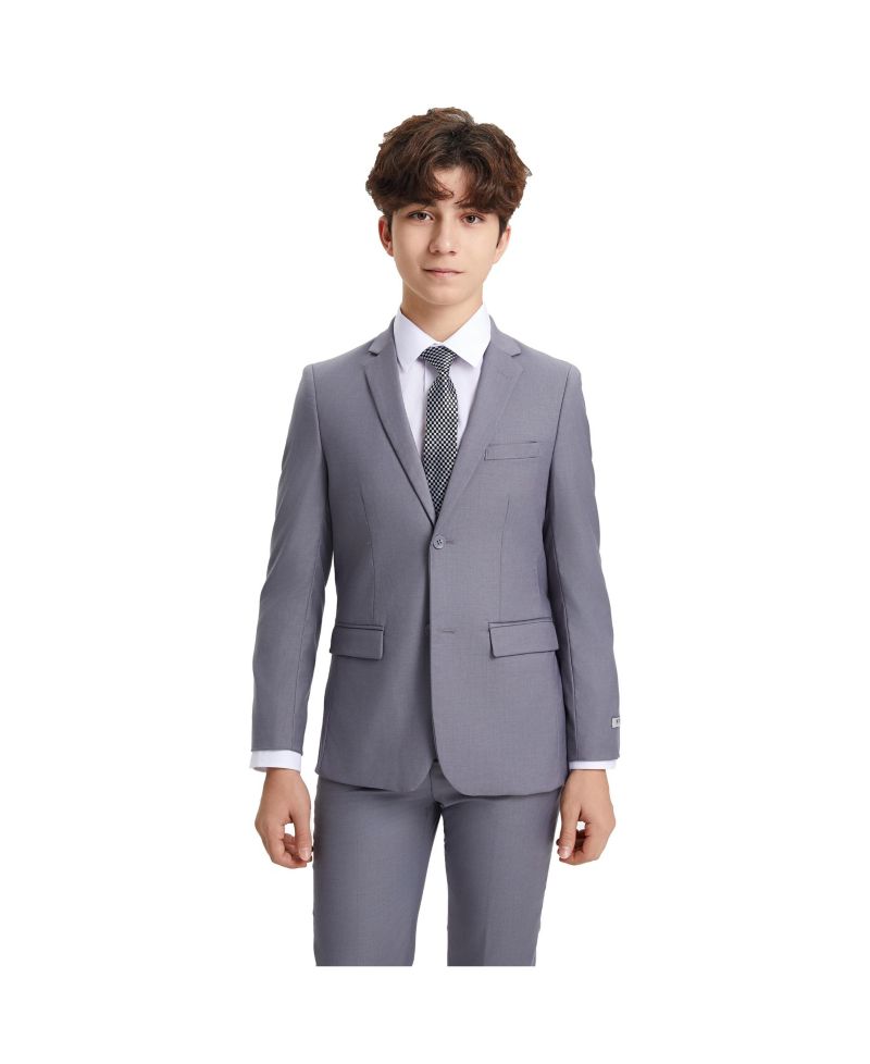 Grey Stacy Adams 5 PC Child - Big Boy Suits