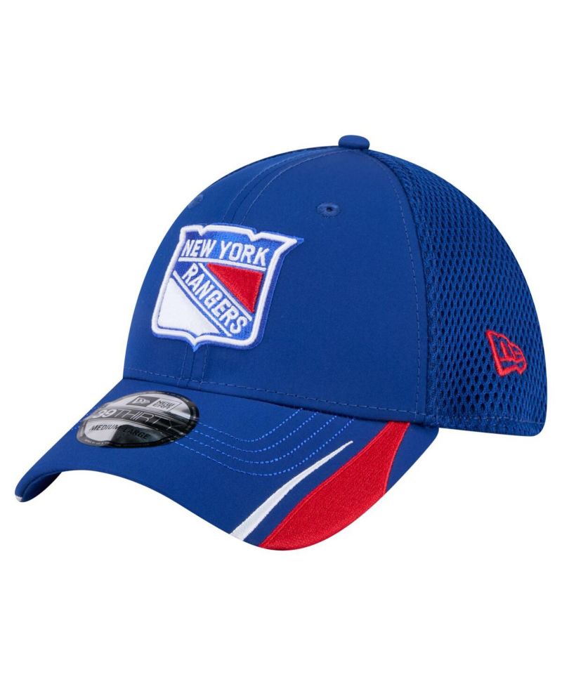 Men's Blue New York Rangers Linear Featherweight 39THIRTY Flex Hat