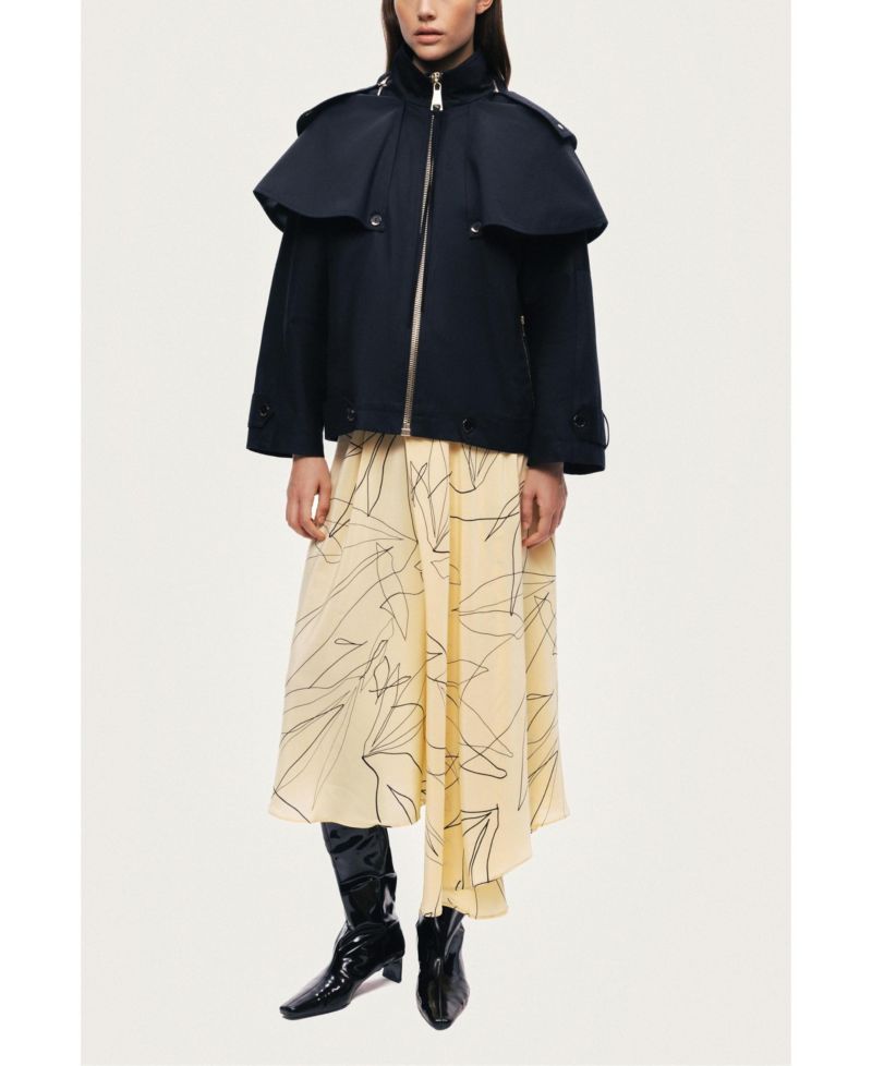 Women's Hooded Short Trench Jacket
