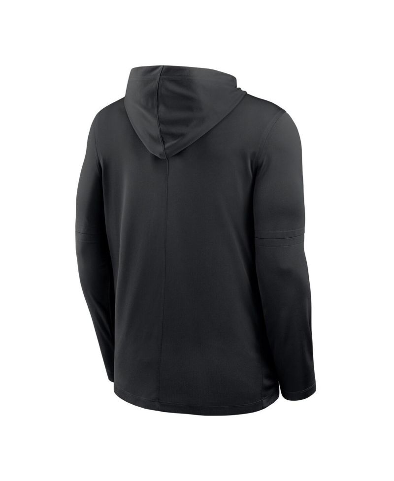 Men's Black Oregon State Beavers 2025 Sideline Dri-FIT Long Sleeve Hoodie T-Shirt