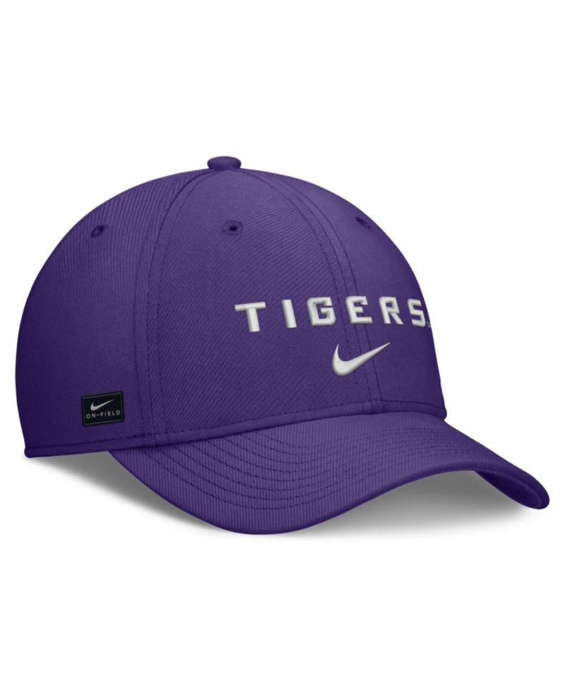 Men's Purple LSU Tigers Rise On-Field Swoosh Flex Dri-FIT Flex Hat