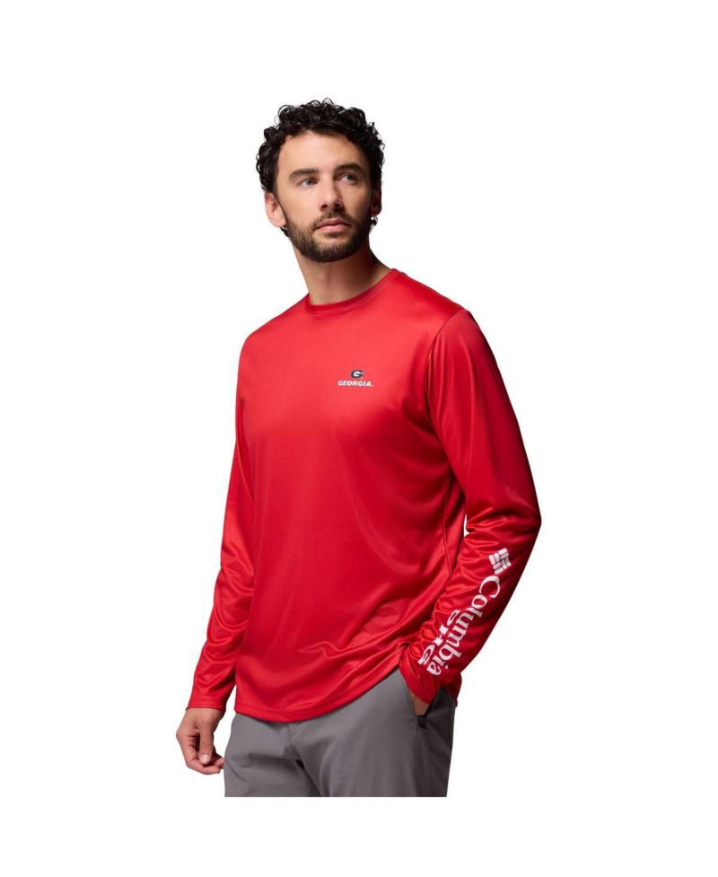 Men's Red Georgia Bulldogs PHG Terminal Shot Long Sleeve T-Shirt