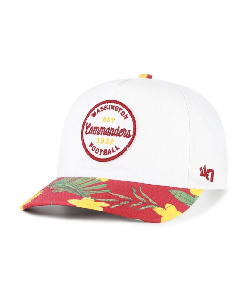 Men's White/Burgundy Washington Commanders Beach Side Hitch Adjustable Hat