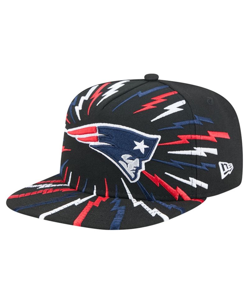 Men's Black New England Patriots Bolt A-Frame 9FIFTY Snapback Hat