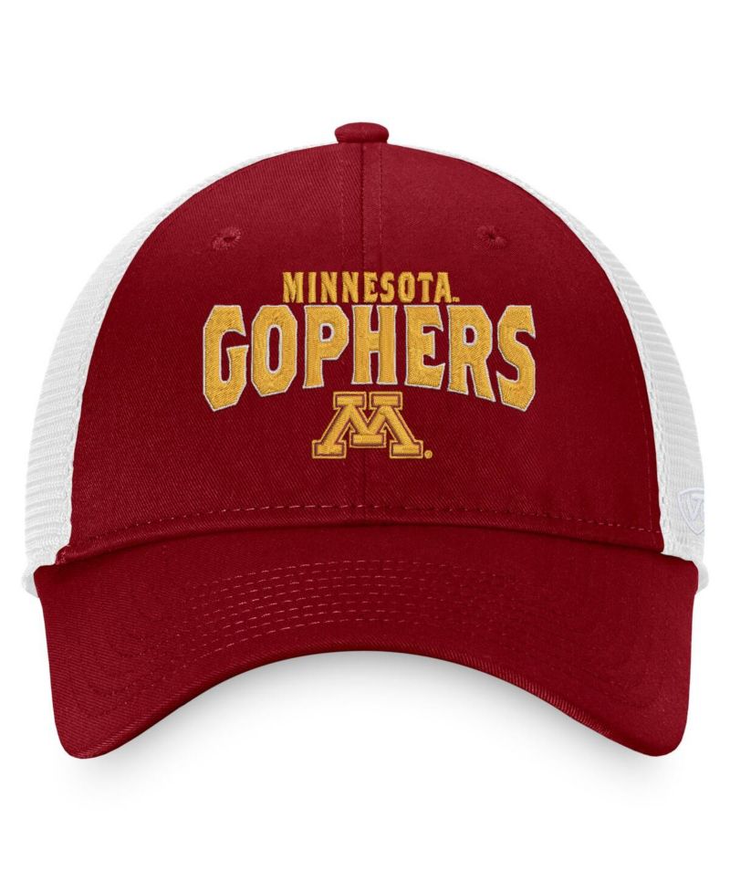Men's Maroon, White Minnesota Golden Gophers Breakout Trucker Snapback Hat
