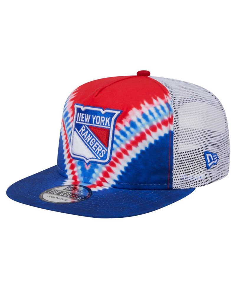 Men's Blue/Red New York Rangers Throwback V-Dye Adjustable Golfer Hat
