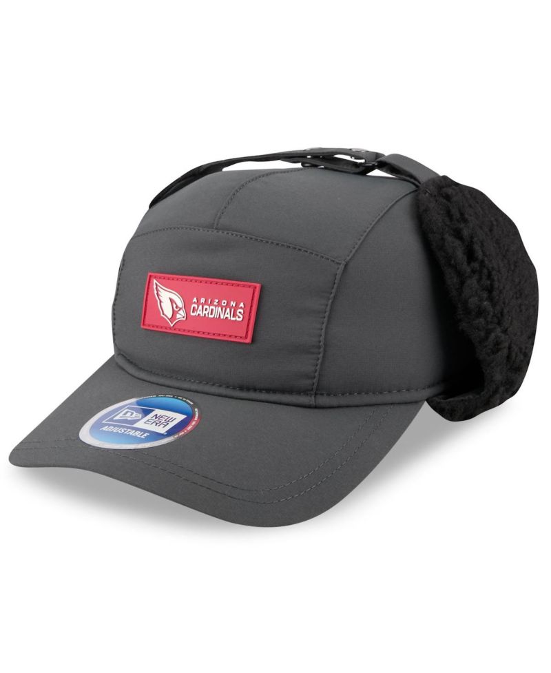Men's Charcoal Arizona Cardinals 2025 Sideline Cold Weather Runner Dog Ear Adjustable Hat
