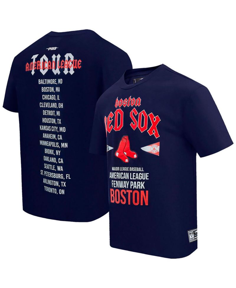 Men's Navy Boston Red Sox Oversized City Tour T-Shirt