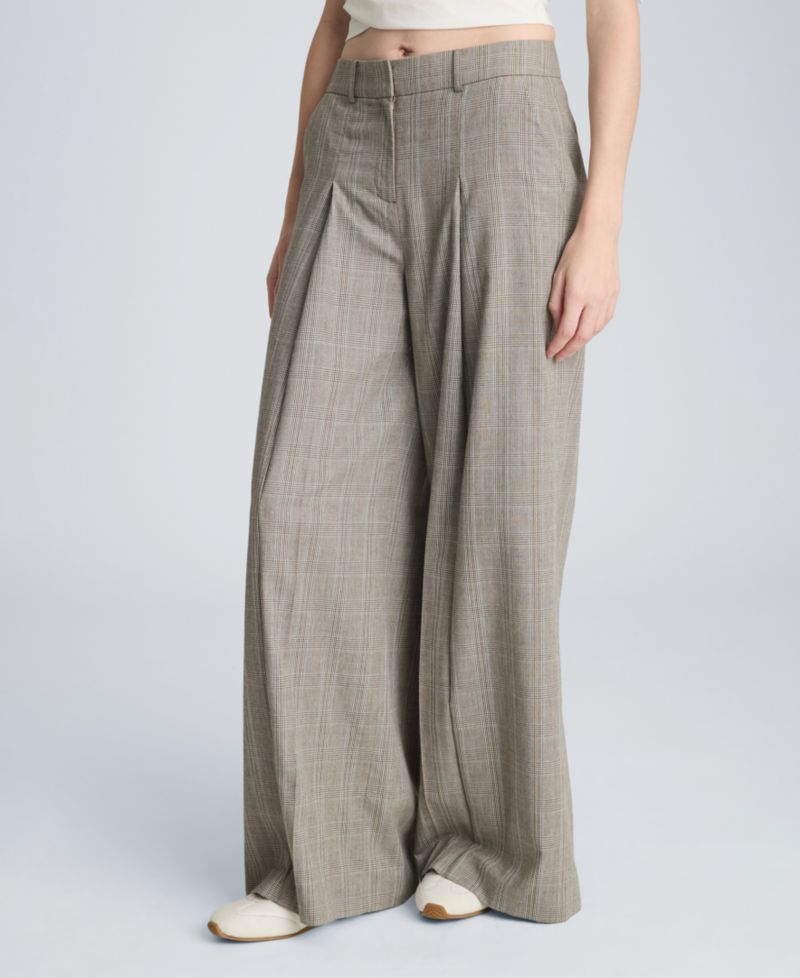 Women's High-Rise Pleated Wide-Leg Pants