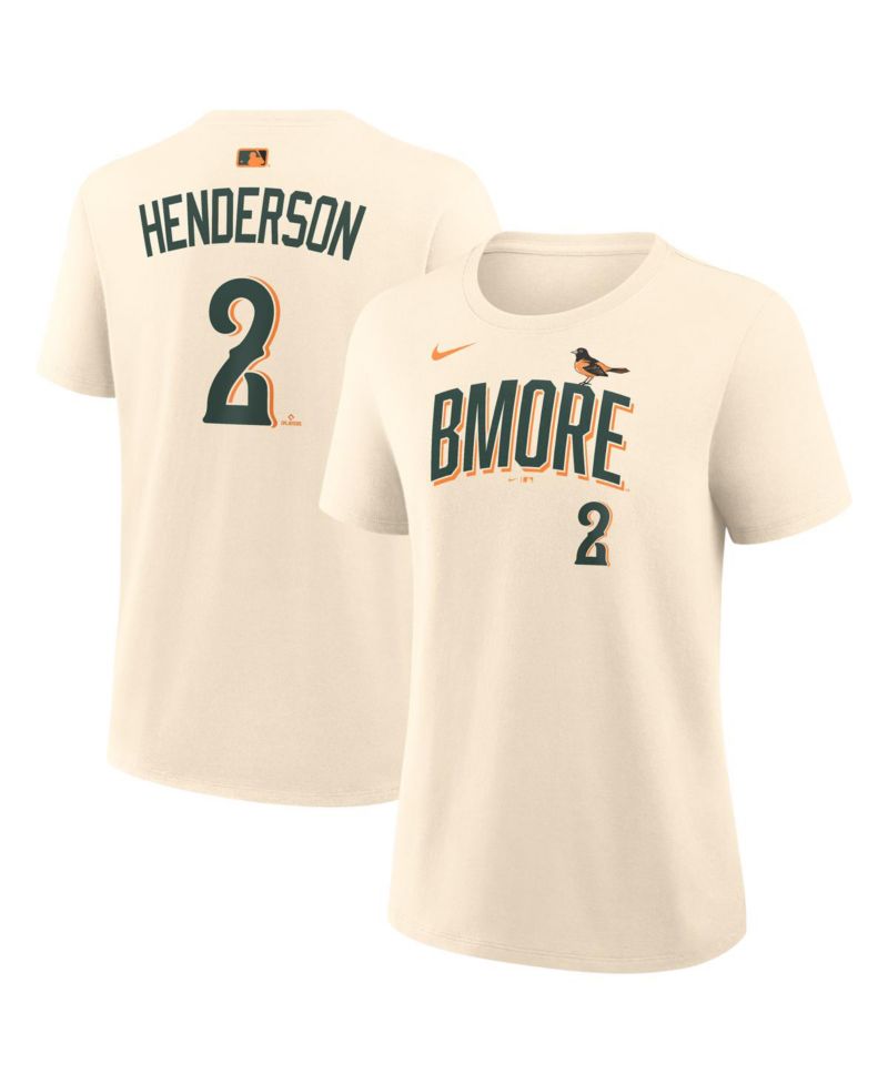 Women's Gunnar Henderson Cream Baltimore Orioles 2026 City Connect Name & Number T-Shirt