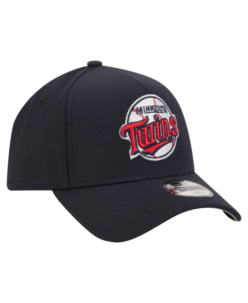 Big Boys and Girls Navy Minnesota Twins Cooperstown Logo 9FORTY A-Frame Adjustable Hat