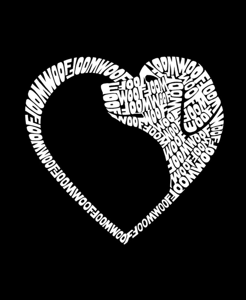 Men's Dog Heart Word Art Crewneck Sweatshirt