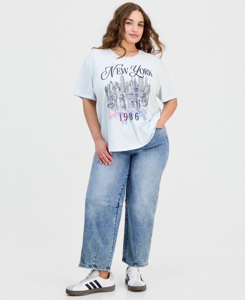 Trendy Plus New York Skyline Short-Sleeve Tee
